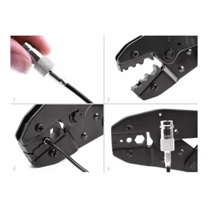 Zaciskarka kablowa z mechanizmem zapadkowym DeLOCK 90533