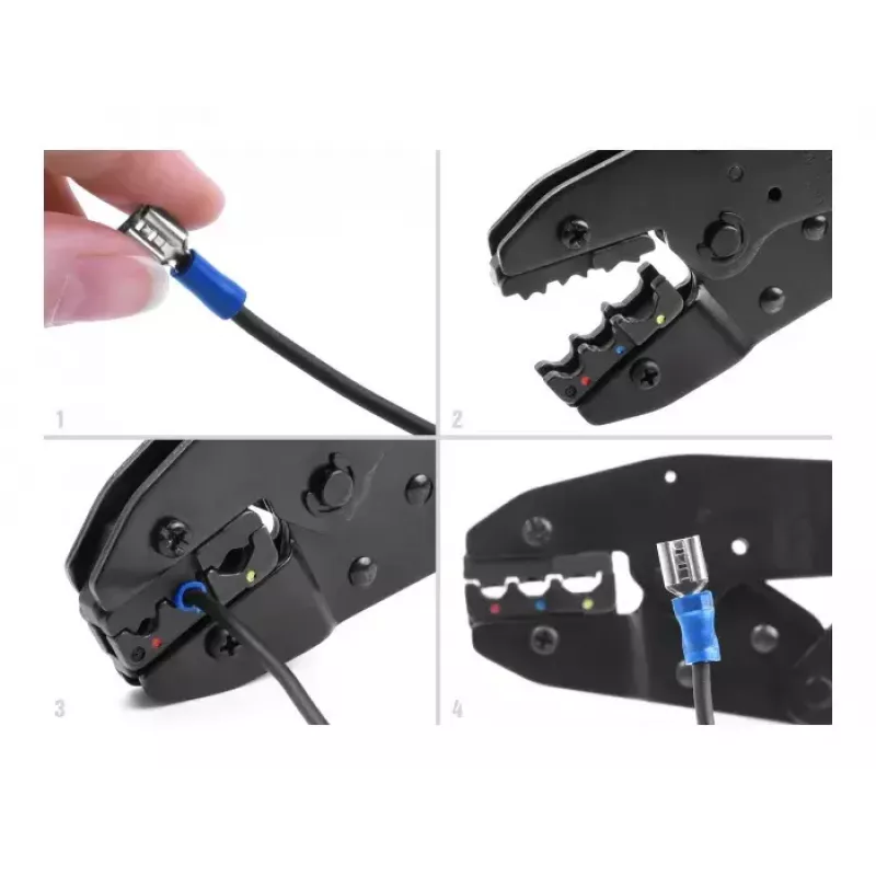 Zaciskarka kablowa z mechanizmem zapadkowym DeLOCK 90536