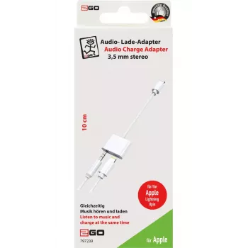 Kabel Lightning 2GO 797239 0.1 m biały Lightning – Lightning + 3,5 mm