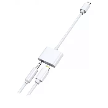 Kabel Lightning 2GO 797239 0.1 m biały Lightning – Lightning + 3,5 mm