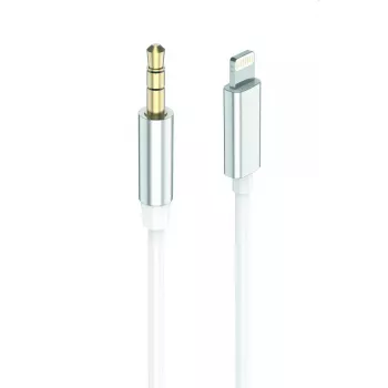 Kabel audio 2GO 797218 1m 3.5mm Lightning Biały