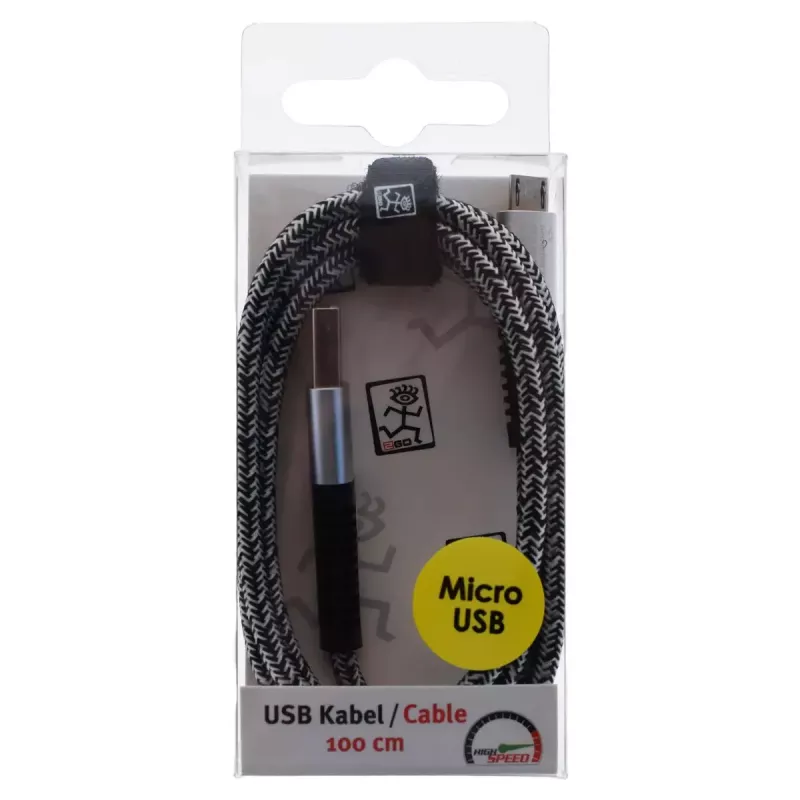 Kabel USB 2GO 795951 1 m USB B Micro-USB B srebrny