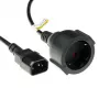 ACT Powercord C14 - Typ F żeński (maks. prąd 10A) czarny 0,6 m