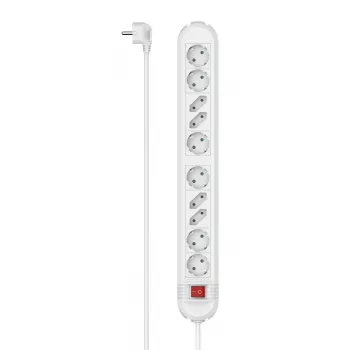 Hama 00223041 przedłużacz 1,5 m 10 gniazd AC do użytku wewnątrz pomieszczeń Biały
