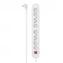 Hama 00223041 przedłużacz 1,5 m 10 gniazd AC do użytku wewnątrz pomieszczeń Biały