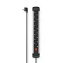 Hama 00223105 przedłużacz zasilający 1,5 m 8 gniazd AC wewnątrz Czarny, Szary