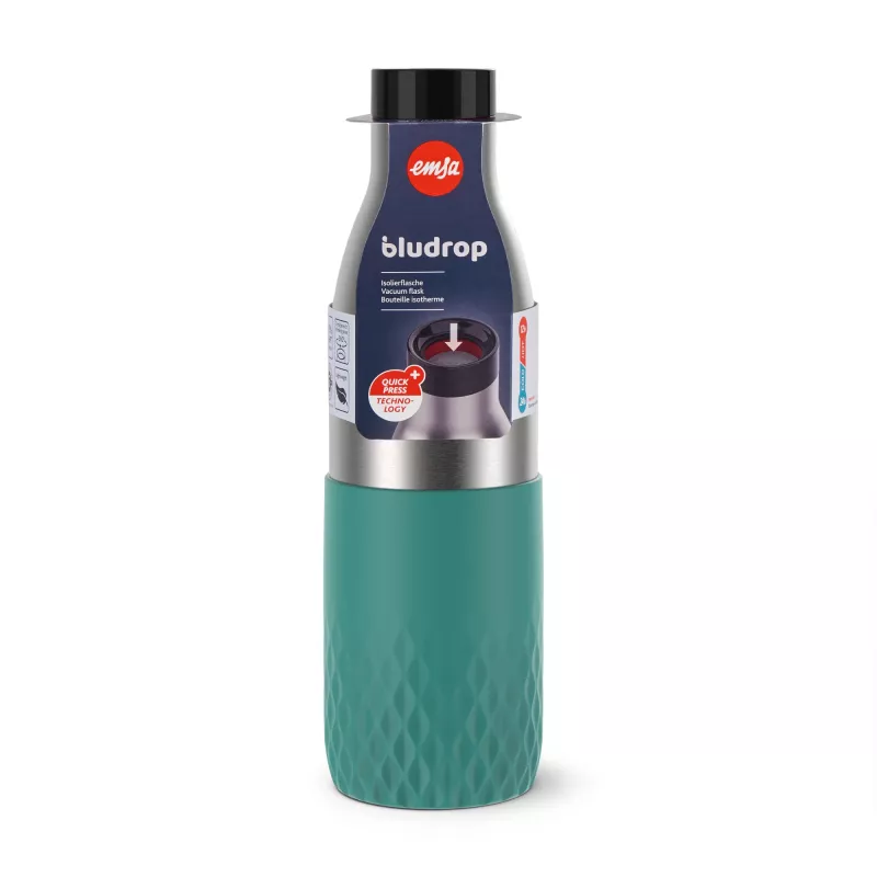 EMSA Bludrop Sleeve N31112 do codziennego użytku 700 ml Stal nierdzewna Zielony, Stal nierdzewna