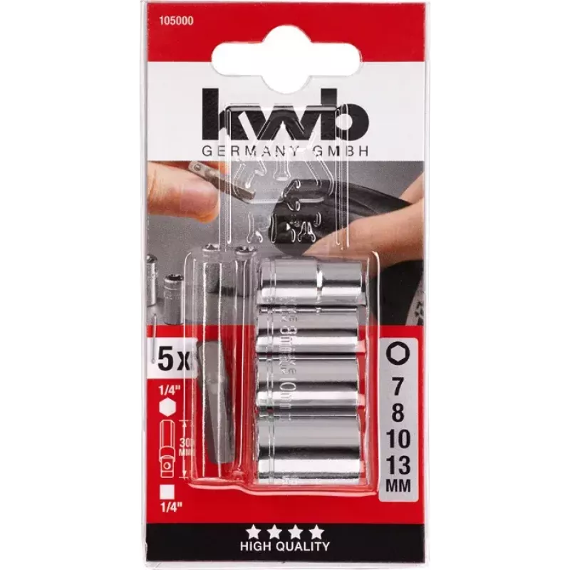 Uchwyt do bitów wkrętakowych KWB 105000 stal chromowo-wanadowa 25.4 / 4 mm