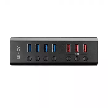 Lindy 4 Port USB 3.0 Hub z 3 portami Quick Charge 3.0