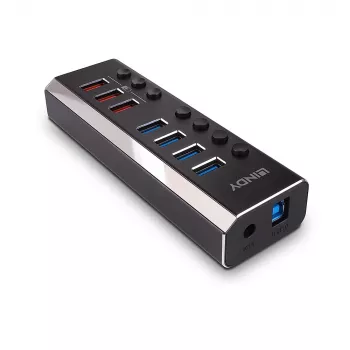 Lindy 4 Port USB 3.0 Hub z 3 portami Quick Charge 3.0