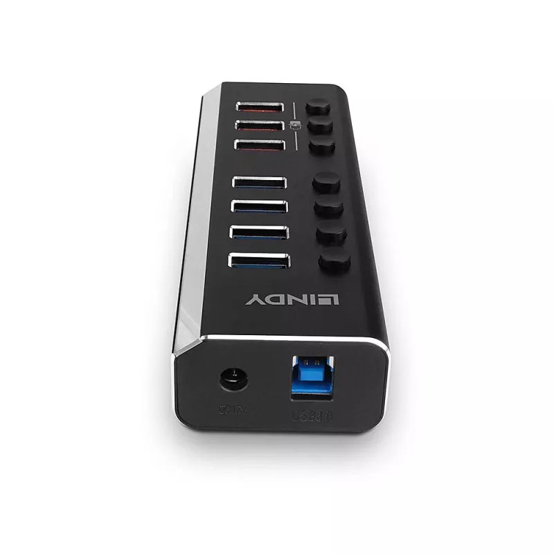 Lindy 4 Port USB 3.0 Hub z 3 portami Quick Charge 3.0