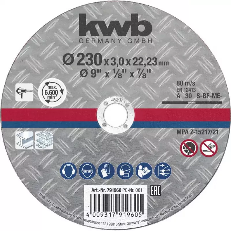 Tarcza do cięcia KWB 791993 Płaskie centrum do metalu