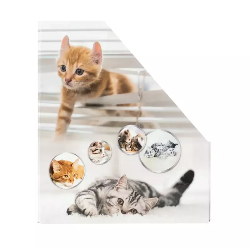 Magazine Rack HERMA Stehsammler Katzen A4 żółty