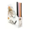 Magazine Rack HERMA Stehsammler Katzen A4 żółty