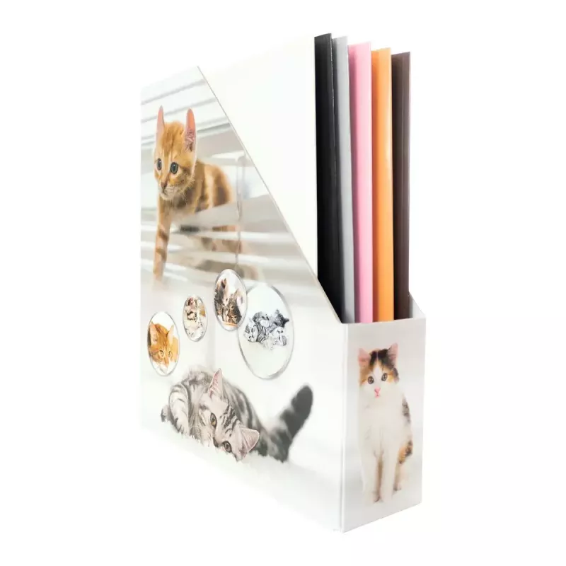 Magazine Rack HERMA Stehsammler Katzen A4 żółty
