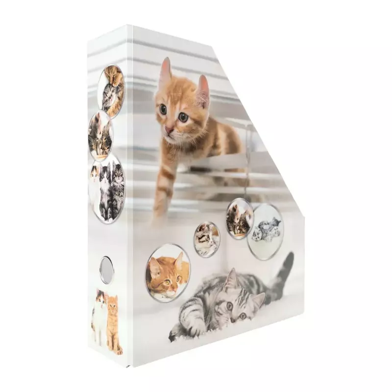 Magazine Rack HERMA Stehsammler Katzen A4 żółty