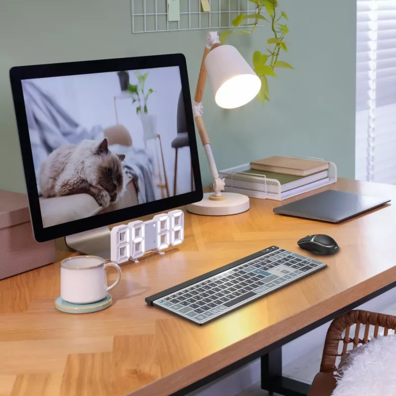 Klawiatura Hama WKM-750 z myszą bezprzewodowa Bluetooth QWERTZ Home/Office antracyt, czarny, niebieski