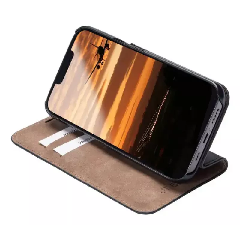 Etui portfelowe JT BERLIN 11106 do iPhone 16E, 15,4 cm, czarne