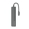 Hub interfejsu Epico 9915112100080 — USB Typu-C host, HDMI, USB 2.0, USB Typu-C, czytnik kart MicroSD/SD, aluminium/TPU, szary