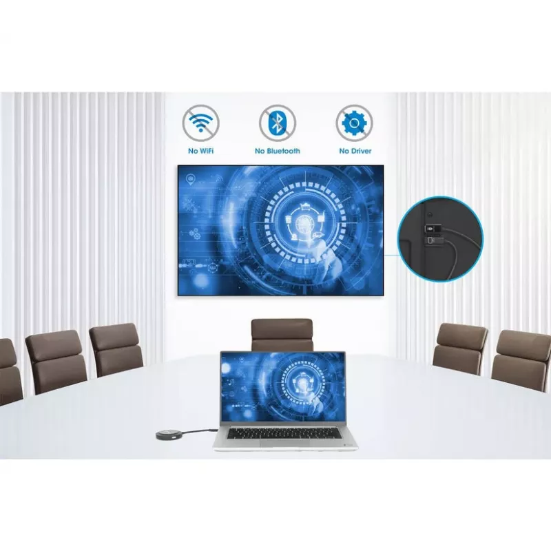 Manhattan 1080p Bezprzewodowy zestaw prezentacyjny HDMI, zestaw 2-częściowy z odbiornikiem HDMI i nadajnikiem HDMI do bezprzewodowego wyświetlania sygnału wideo z laptopa/tabletu/smartfona na telewizorze lub projektorze HDMI, czarny