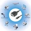 Kabel konwertera Manhattan USB-C na szeregowy, 1 m, męski na męski, szeregowy/RS232/COM/DB9, układ Prolific PL2303GT, czarny kabel, trzyletnia gwarancja