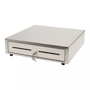Ręczna szuflada kasowa Olympia LD 410S, obudowa ze stali nierdzewnej, 415×410×104 mm, 6,5 kg