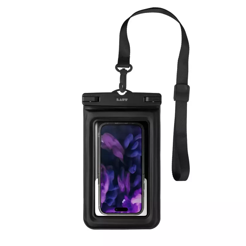 Wodoodporna uniwersalna sakwa na telefon LAUT POP AQUA IP68, czarna — do smartfonów