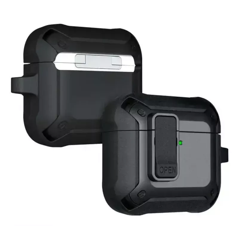 Etui ochronne na AirPods 4 LAUT ZENTRY — Poliwęglan + TPU, czarne