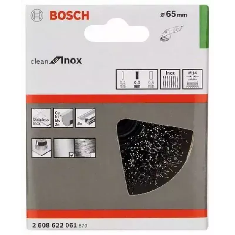 Szczotka garnkowa Bosch 2 608 622 061 Średnica 6,5 cm Grubość drutu 0,3 mm