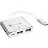 Techly IADAP USB31-HDMIPTY stacja dokująca/replikator portów do laptopa Przewodowa USB 3.2 Gen 1 (3.1 Gen 1) Type-C Srebrny