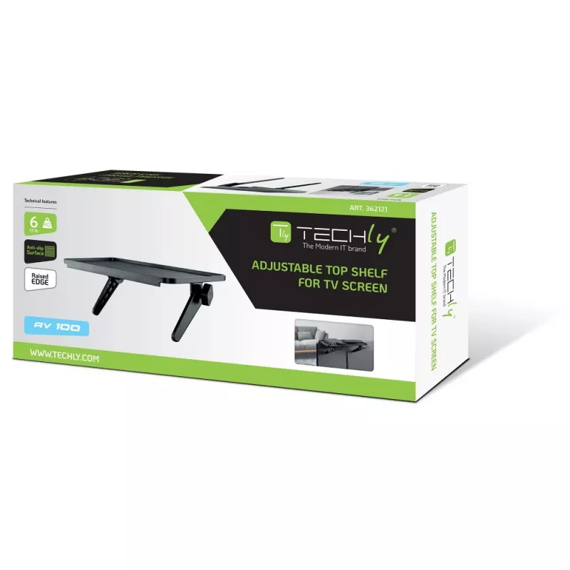 Techly ICA-DRS 902 AV equipment shelf Czarny Tworzywo sztuczne
