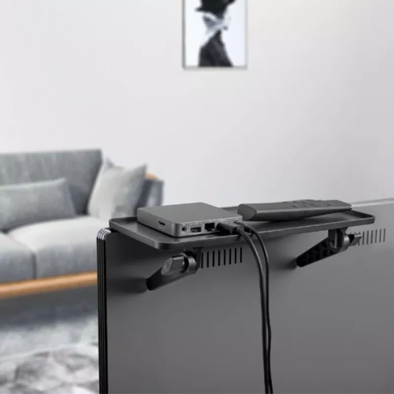 Techly ICA-DRS 902 AV equipment shelf Czarny Tworzywo sztuczne