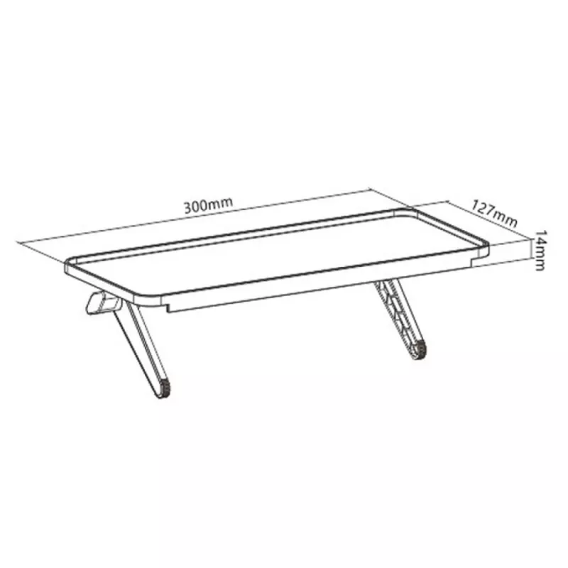 Techly ICA-DRS 902 AV equipment shelf Czarny Tworzywo sztuczne