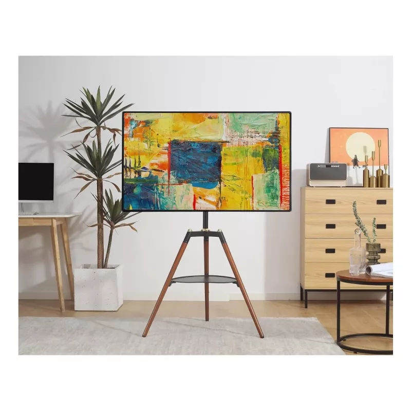 Uchwyt/stojak TV Techly ICA-TR58 165,1 cm (65 cali) Czarny, drewno