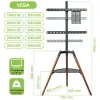 Uchwyt/stojak TV Techly ICA-TR58 165,1 cm (65 cali) Czarny, drewno