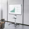 Techly Stojak podłogowy z półką Wózek TV LCD/LED 37-86 cali, 200 x 200 mm, 600 x 400 mm, -10 - 5°, 180°, Aluminium, Plastik, Stal, Czarny, Szary