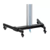 Techly Stojak podłogowy z półką Wózek TV LCD/LED 37-86 cali, 200 x 200 mm, 600 x 400 mm, -10 - 5°, 180°, Aluminium, Plastik, Stal, Czarny, Szary
