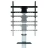 Techly Stojak podłogowy z półką Wózek TV LCD/LED 37-86 cali, 200 x 200 mm, 600 x 400 mm, -10 - 5°, 180°, Aluminium, Plastik, Stal, Czarny, Szary