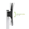 Techly Stojak podłogowy z półką Wózek TV LCD/LED 37-86 cali, 200 x 200 mm, 600 x 400 mm, -10 - 5°, 180°, Aluminium, Plastik, Stal, Czarny, Szary