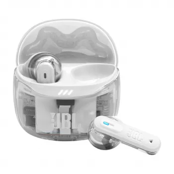 Zestaw słuchawkowy JBL Tune Flex 2 Ghost Edition — True Wireless (TWS) douszne, Bluetooth, 20–20000 Hz, biały