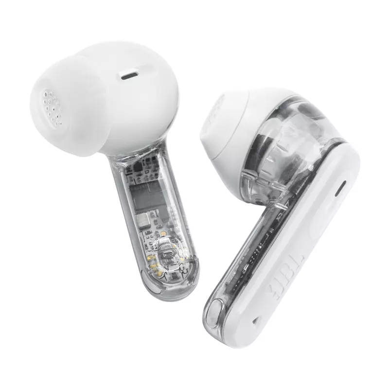 Zestaw słuchawkowy JBL Tune Flex 2 Ghost Edition — True Wireless (TWS) douszne, Bluetooth, 20–20000 Hz, biały