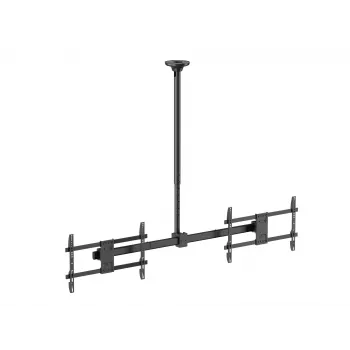 Uchwyt sufitowy do dwóch ekranów EQUIP 32 cale–60 cali (VESA 200x200–600x400, maks. 80 kg, obrót ±180°), czarny