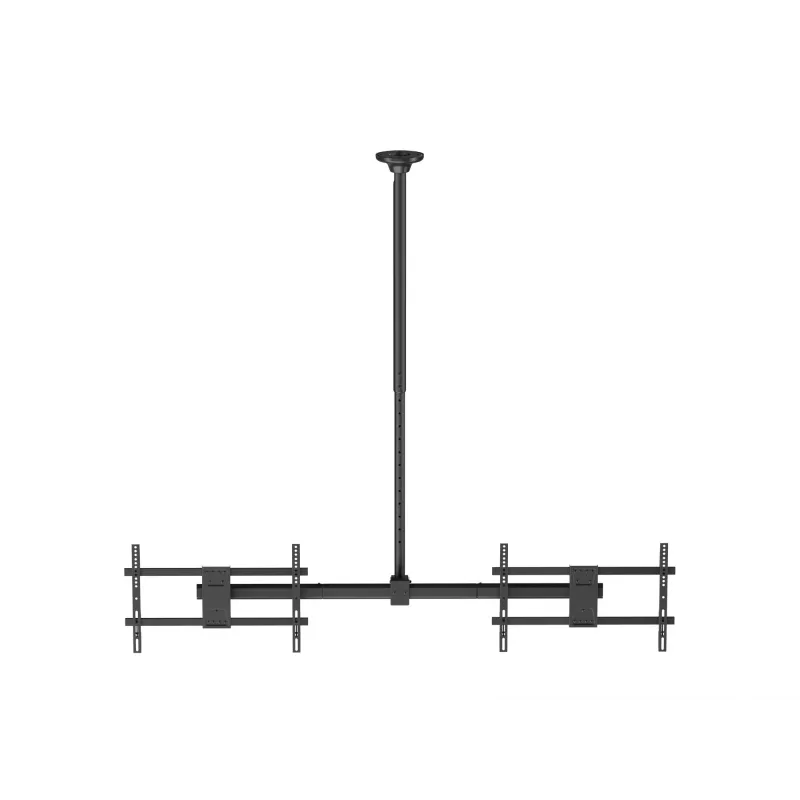 Uchwyt sufitowy do dwóch ekranów EQUIP 32 cale–60 cali (VESA 200x200–600x400, maks. 80 kg, obrót ±180°), czarny