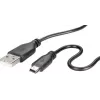 Kabel danych USB 2.0 Renkforce RF-4080792, USB A na Mini-USB B, 1 m, czarny