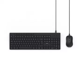 Hama CKM-200 klawiatura Mysz w zestawie Dom/Biuro USB QWERTZ Niemiecki Czarny
