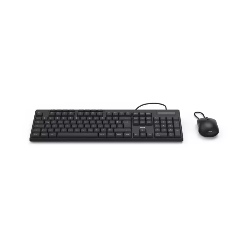 Hama CKM-200 klawiatura Mysz w zestawie Dom/Biuro USB QWERTZ Niemiecki Czarny