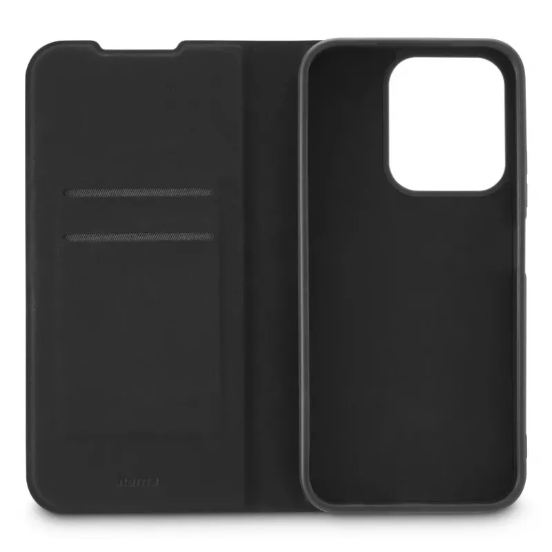 Etui z klapką HAMA Daily Protect do Xiaomi Redmi 15C — pasuje do ekranu 17,5 cm (6,9 cala), czarne, 2 kieszenie na karty, podstawka na biurko