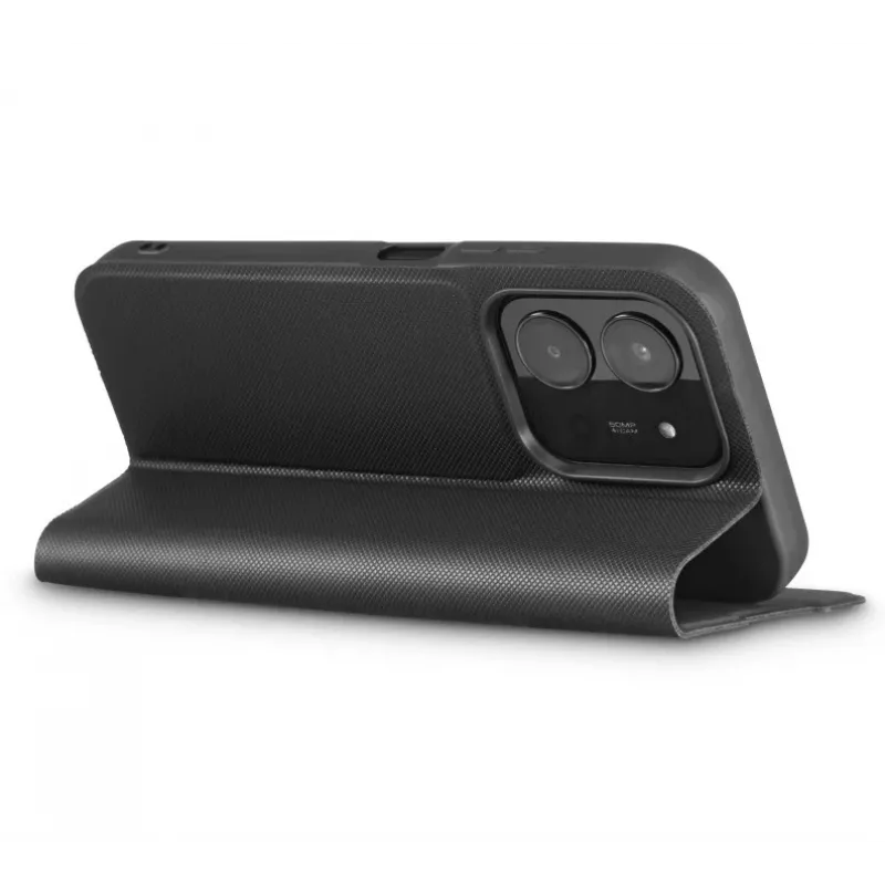 Etui z klapką HAMA Daily Protect do Xiaomi Redmi 15C — pasuje do ekranu 17,5 cm (6,9 cala), czarne, 2 kieszenie na karty, podstawka na biurko