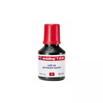Wkład do markera Edding T-25, czerwony tusz, 30 ml, pojedynczy wkład