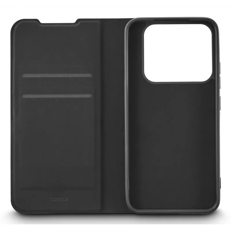 Etui z klapką HAMA Daily Protect do Xiaomi 15T Pro — pasuje do ekranów 17,4 cm (6,83 cala), czarne, 2 kieszenie na karty, podstawka na biurko